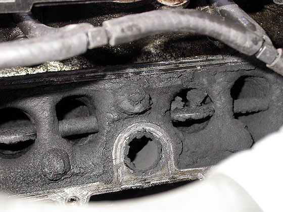 сажевое загрязнение на вихревых заслонках сажа